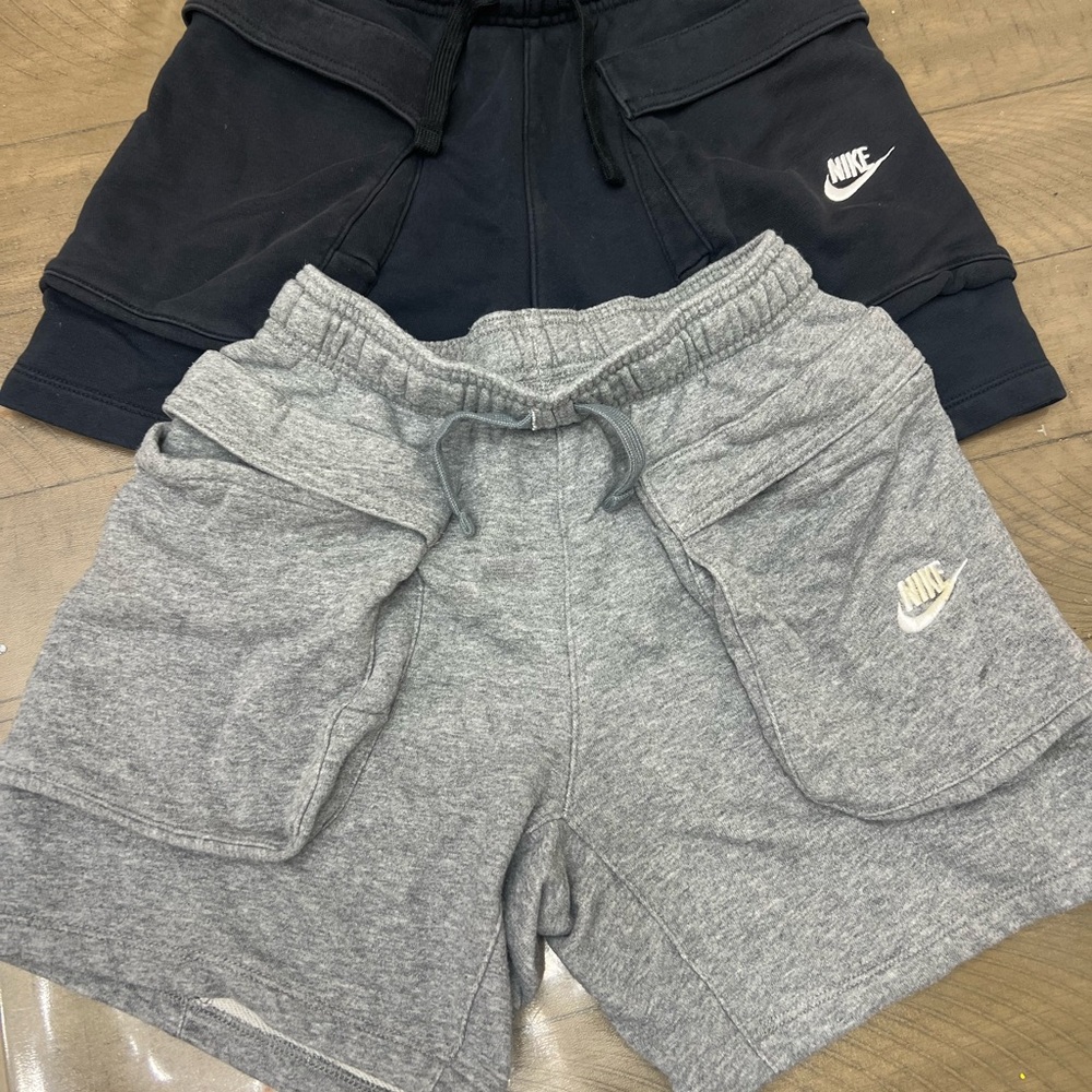 Nike Kids Black & Gray Cargo Pocket Shorts Duo